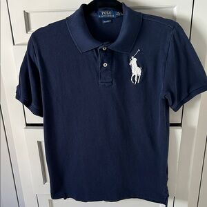Ralph Lauren Navy Polo with White Logo